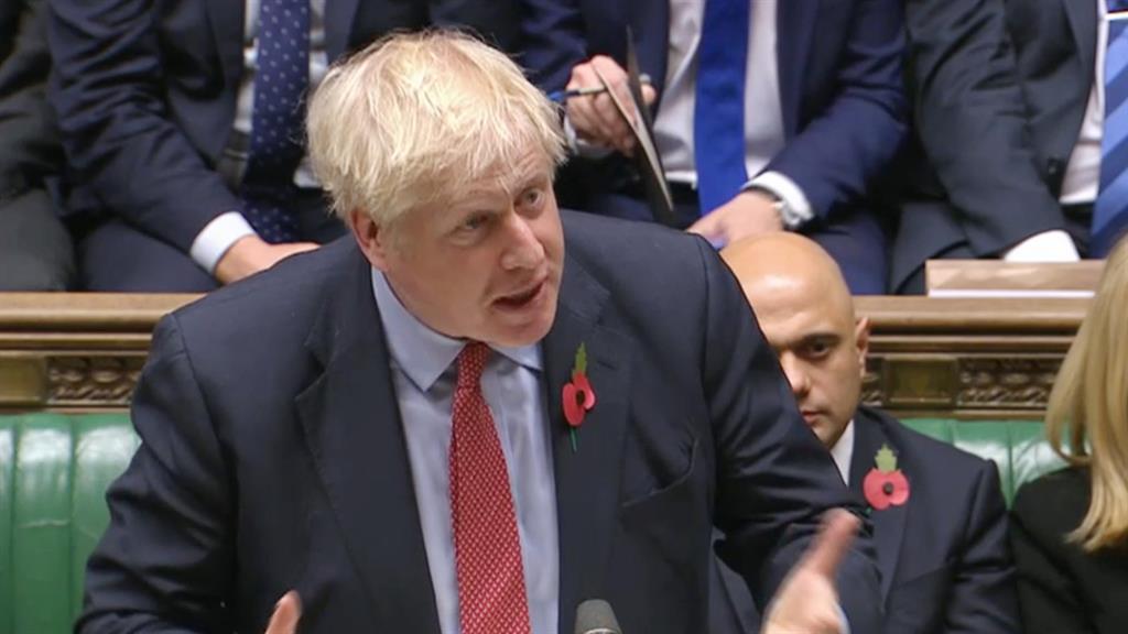 Get it done: Prime minister Boris Johnson speaks in the House of Commons PICTURE: PA
