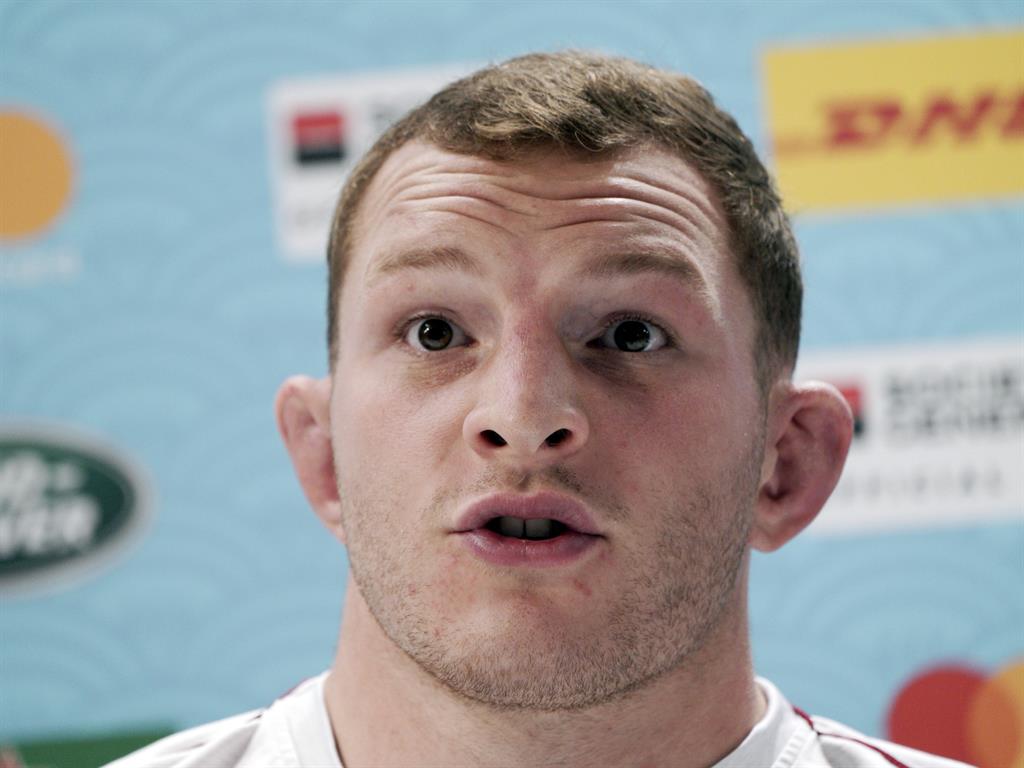 Royal backing: Sam Underhill spoke of Prince Harry's support during today's press conference PICTURE: AP