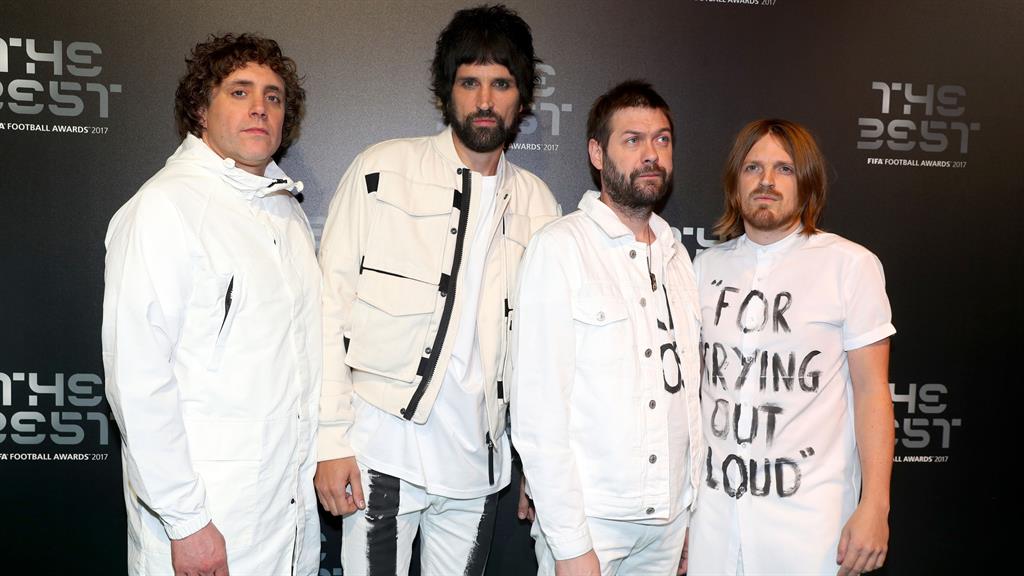 Edinburgh Summer Sessions: (Left to right) Kasabian's Ian Matthews, Serge Pizzorno, Tom Meighan and Chris Edwards PICTURE: PA