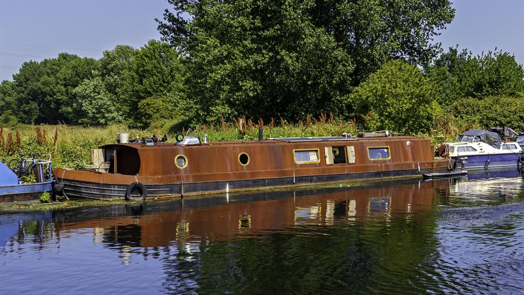 Canal appeal: The boat relies on solar power for electricity and its tank can hold water for two months
