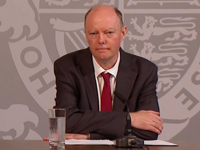 Grim forecast: Chief medical officer Chris Whitty hinted that curbs were needed to prevent coronavirus spiralling out of control