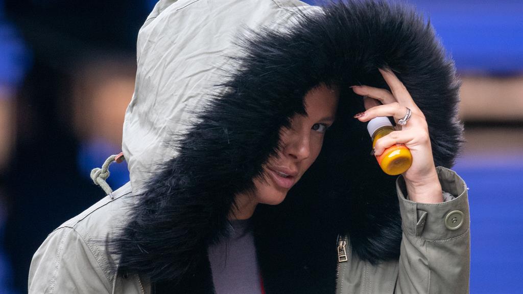 Ice work: Rebekah Vardy arrives for a Dancing On Ice training session today PICTURES: PA Ice work: Rebekah Vardy arrives for a Dancing On Ice training session today PICTURES: PA