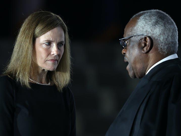Reaction: How will president-elect Biden respond to the appointment of Amy Coney Barrett to the Supreme Court? PICTURE: GETTY