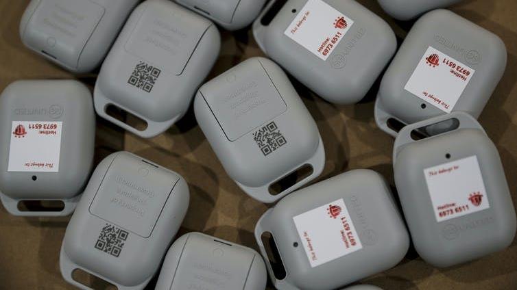 Singapore’s TraceTogether tokens: They allow contact tracing without having to use a smart phone PICTURE: EPA-EFE